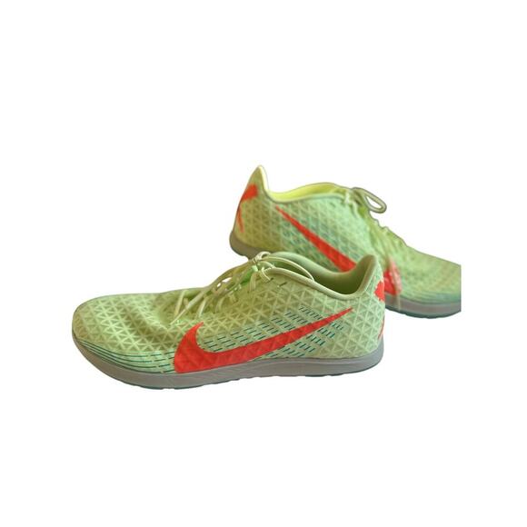 Nike Zoom Rival Distance XC5 Track Spikes Men’s 13 Volt Green Orange Sprint Shoe - Picture 5 of 7